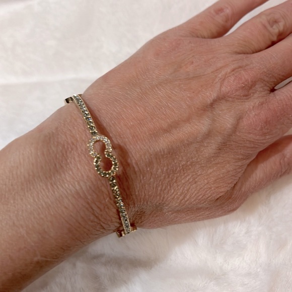 NWT Coach Gold-Tone Pave Op Art "C" Station Bangle Bracelet - Picture 13 of 17